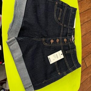 Judy Blue High Waist Dark Blue Shorts L